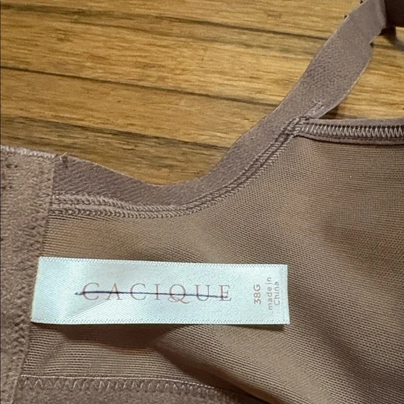 Cacique Lightly Lined Balconette Bra Brown 38G Lane Bryant - Picture 6 of 7